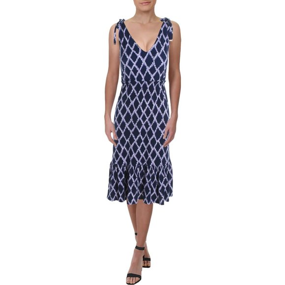 NWT Michael Kors Geometric Ikat Dress Petite Small - Picture 2 of 2
